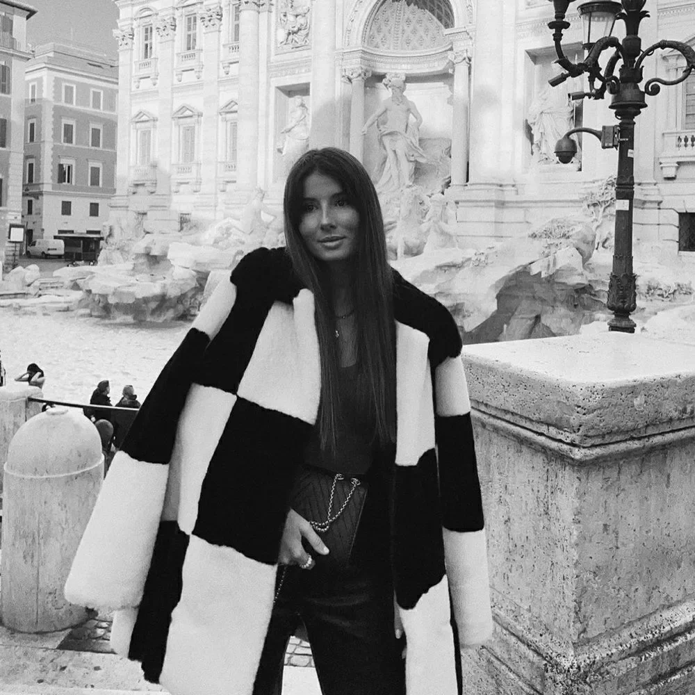 Mango Iconic Checked Fur Coat New - Picture 2 of 7